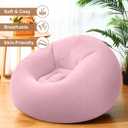 Realspring 9 Pcs Inflatable Bean Bag Chair, Air Pump,Pink