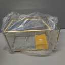 Wedding Glass Cards Box with Slot - 12.6 x 5.9 x 9 inch, Envelope Card For Birthday Party Reception Box, Home Tabletop Decor Clear Gold Terrarium With Lock Glass Terrarium