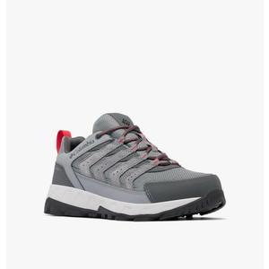 Columbia Mens Strata Trail Low Waterproof 12, Ti Grey Steel, Mountain Red