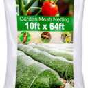 Wohohoho Garden Insect Mesh Netting 10ft x 64ft (3m x 20m), 1mm Ultra Fine Plant Covers for Garden Protection. Mosquito Net Pest Barrier for Vegetables Fruits Greenhouse Row Cover Raised Bed Barrier