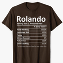 ROLANDO Nutrition Funny Birthday Personalized Name Gift Idea T-Shirt M