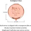 ACCOLIAMBER Boo Basket Stuffers for Women Her Compact Mirror for Women Girlfriend Halloween Party Supplies Spooky Basket Stuffers Anniversary for Wife Christmas Stocking Stuffers Valentines