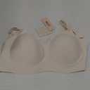 Vertvie Jelly Wireless Bras for Women Push Up Plunge Seamless T-Shirt Bras No Underwire Supportive Full Coverage Bralettes(Nude, XL-P