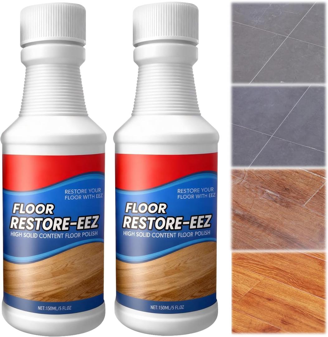 2Pcs Floor Restore for Wood Floors,Floor Restore Cleaner Spray,Floors Restorer Cleaner,3-in-1 Wood Floors Polish,Wood Floors Restorer for Hardwood Flooring Protection Agent for Shine Wood(150ml)