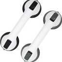 2026 New Grab Bars for Bathtubs and Showers, 2 Pack Heavy Duty Shower Handle 12 Inch Suction Cup Removable Handrails Bath Grip for Elderly, No Drilling