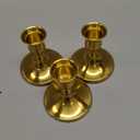 Brass Gold Taper Candle Holders Set of 3, Vintage Metal Candlestick Holders for Dinner Room Table Centerpiece or Mantel Wedding Party Decor