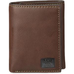 Levi's Men's RFID Trifold Wallet-Sleek and Slim Includes ID Window and Credit Card Holder