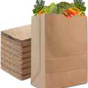 Stock Your Home 57 Lb Kraft Paper Bag (50 Count) Heavy Duty, Large Brown Paper Grocery Bags for Food Shopping, Recycling, Trash, Bulk Pack Size