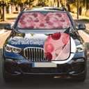 Cute Cherry Car Windshield Sun Shade Fruit Pattern Front Window Sunshades Foldable UV Ray Sun Visor Protector for Sedans SUV Trucks Sun Shield Keep Your Vehicle Cool