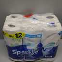 Sparkle Pick-A-Size Paper Towels, Spirited Print Design, 6 Double Rolls (660 Sheets Total) - Strong 2-Ply Towels for Kitchen Cleanup and Everyday Messes