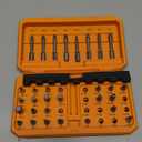 42 in 1 Magnetic Screwdriver Set, DIY Ratchet Screwdriver Set, Multi Bit Magnetic Drive Set with Detachable Ratchet Handle, Portable Compact Repair Tool Kit for Home Furniture Computer Bicycle (Orange)