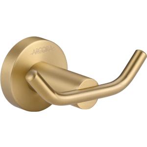 ARCORA Brushed Gold Towel Hooks, SUS 304 Stainless Steel Wall Hooks, Heavy Duty Robe Hooks 1 Pack, Modern Towel Hooks for Bathroom Wall