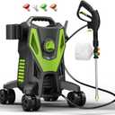 4800PSI PowerWasher with 4 Quick Connect Nozzles, Foam Cannon for Car, Lane, Patio Cleaning