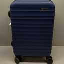 Amazon Basics 21" Hardside Carry-On Luggage, Hardshell Suitcase With Wheels, Expandable For Up to 25% More Space, With Scratch-Resistant Surface, Four Multi-directional Wheels, Navy Blue