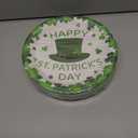 50 Pack St. Patricks Day Decorations, 9" Green St. Patricks Day Plates, Disposable Shamrock Paper Plates, Irish Party Favors Set Shamrock Tableware for St Patty's Day Holiday Table Decor Supplies