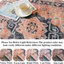 Washable 2x5 Hallway Runner Rug: Indoor Vintage Water Resistant Kitchen Entryway Rug Soft Living Room Bedroom Carpet Thin Low Pile Non Slip Floor Mat for Bathroom Laundry Dining Room(2X5,Orange)