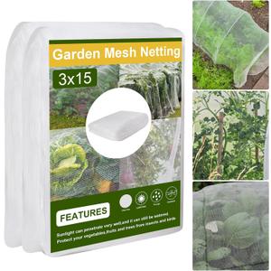 10 x 50FT Garden Netting, Cookmaster Plant Covers Durable Ultra Fine Mesh Protection, Garden Plant Row Cover, Raised Bed Barrier Screen Protection Net Cover for Plant Vegetable Fruit Flower