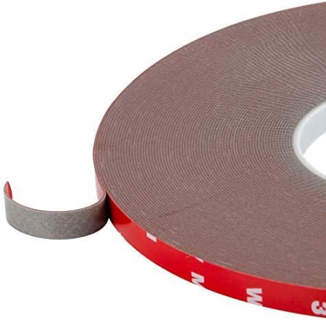 CloudBuyer 108 Ft Double Sided Mounting Tape Heavy Duty, Waterproof Foam Adhesive for LED Strips & Home Office Decor (0.39In, Black)