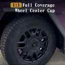 4PCS Full Coverage Wheel Center Hub Caps for Tesla Cybertruck 2024 Accessories - Black Easy to Install, Rust Resistant, Reduce Drag