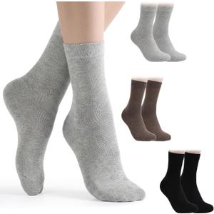 3 Pairs Silicone Heel Socks Moisturizing Spa Gel Socks for Dry Cracked Feet - Black, Gray, Coffee