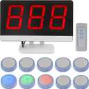 Wireless Quiz Answer Game Buzzer System Gameplay 262ft for Game Show Family Game Nights Debate Contests in Companies Offices School Contest Classroom Trivia Nights (10 Buttons Set)