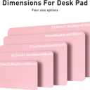 Aothia Faux Leather Desk Mat Large Mouse Pad, Non-Slip PU Leather Blotter, Waterproof Writing Surface for Office and Home (Fairy Pink, 47.2" x 23.6")