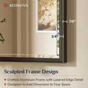Keonjinn 16" x 24" Black Framed Mirror for Wall, Aluminum Alloy, Rust-Proof