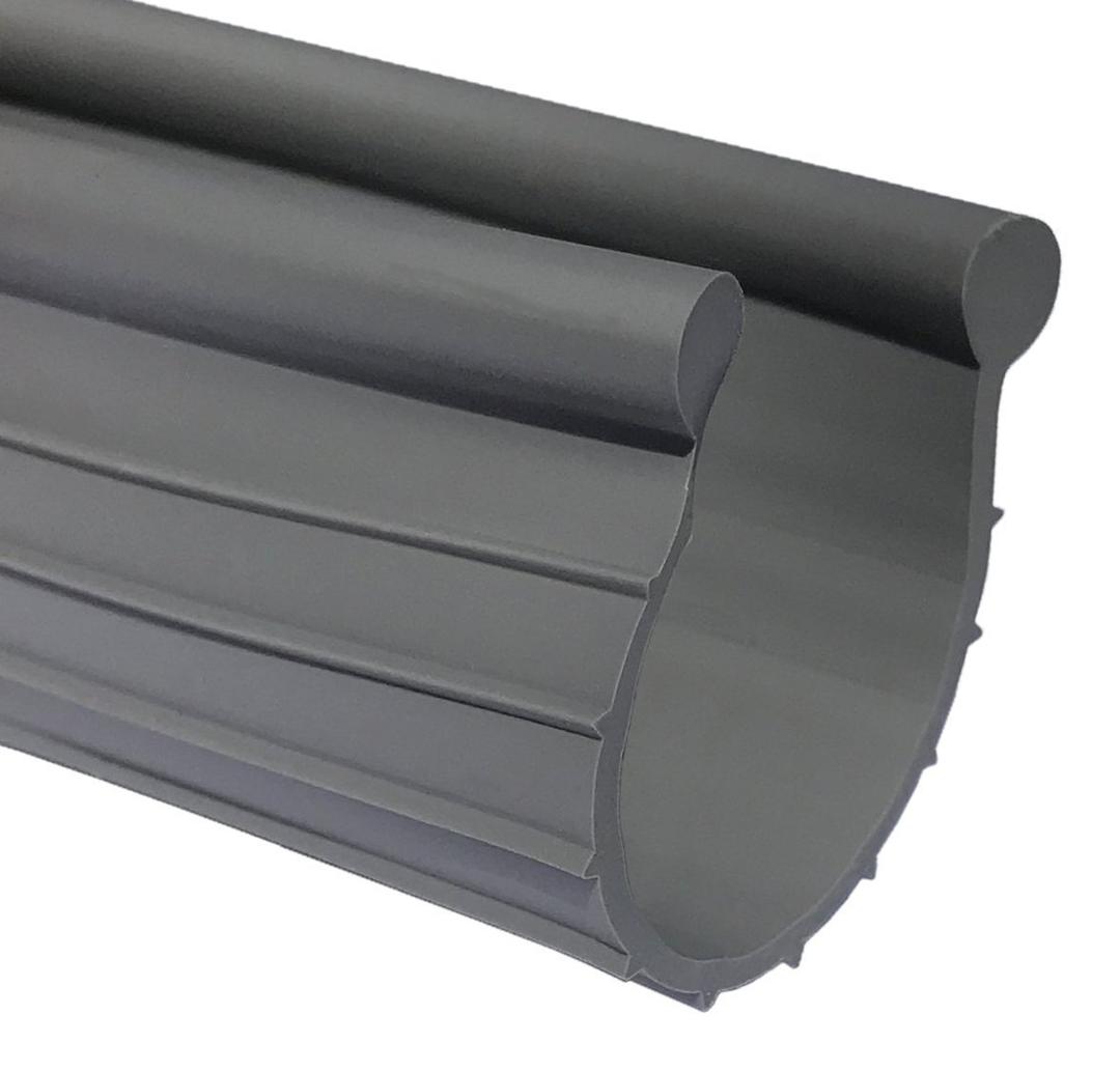 Garage Door Weather Seal - Bottom Seal Bead Type - Grey Vinyl (20')
