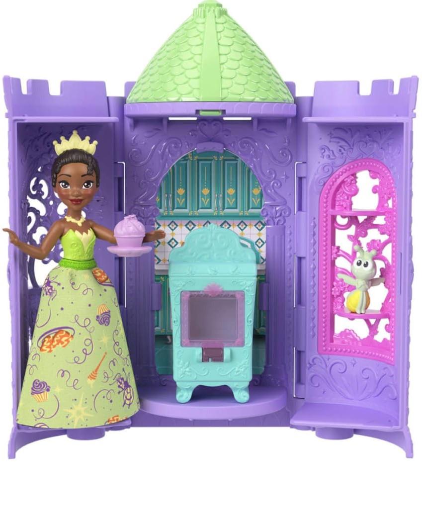 Mattel Disney Princess Tower Surprise Small Dolls & Accessories, Stacking Playsets with 4 Surprises & Friend from Disney Movies (Styles May Vary)