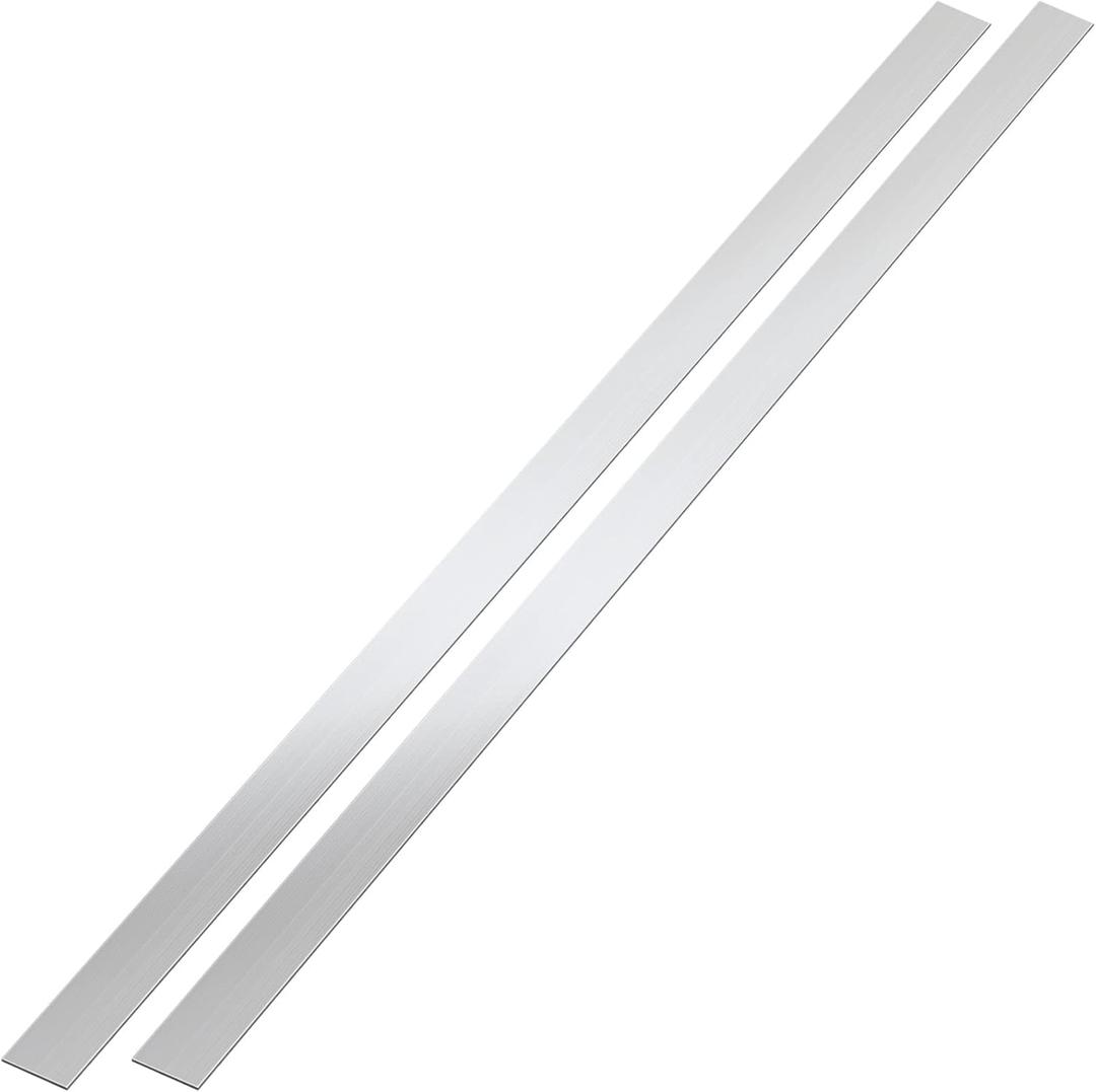 2 Pcs Stainless Steel Trim Strips 304 Brushed Stainless Steel Metal Finishing Sheet Metal Gap Strip Filler Trim for Kitchen Tools(1 x 30 Inch,Silver)