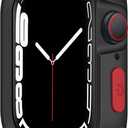 Rugged Case Compatible with Apple Watch Case 41mm 40mm Series 9/8/7/6/5/4/SE3/2/1, Soft Flexible TPU Shockproof Protective Bumper Cover for iWatch 41mm 40mm, Black