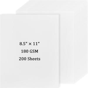 2 x ZEAYEA 200 Sheets White Cardstock Paper 8.5 x 11 Inch, 180 GSM Thick Printer Paper for Office Printing, Invitations, Menus, DIY Cards, Crafting, Scrapbook Supplies
