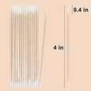 1000 Pcs Double Pointed Cotton Swabs for Nails, 4 Inch Lint Free Microblading Cotton Swab for Makeup, Nail Polish Clean Up Tool, for Beauty, Precision Makeup and Craft Applicators