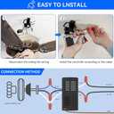 Universal Ceiling Fan Remote Control Kit, 3-Speed Fan and Dimmer Light Control, Easy DIY Install, Replacement for Hunter Hampton Bay Harbor Breeze Litex and More Brands (Models 99122, 99123, 99600)