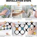 3 x Window Privacy Film Frosted Glass Window Sticker Window Film Static Glass Cling Tint Non-Adhesive for Home Door Decorative Frosting Cover 17.5 X 78.7 inch (Clear-colored Bricks)