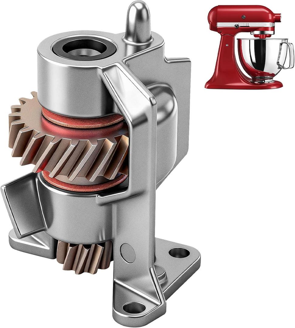 Upgrade Metal Gear WP240309-2 240309-2 Worm Drive Gear & Bracket Kit Compatible with KitchenAid EA734273 PS734273 AH734273 4162100 4162101 4169907 4169941 4170007 4176130 949544
