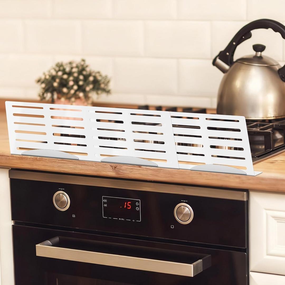 Child Proof Stove Guard Stainless Steel  2 Pack Adjustable 17 - 34 Stove Guard Heavy-Duty Heat-Resistant Child Safety Barrier That Protects from Burns and Scalds