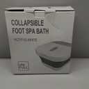 Collapsible Foot Spa Bath with Heat and Massage Rollers, Bubble, Foot Pedicure Kit, Temperature Control, Red Light, Pedicure Foot Spa, Foot Bath