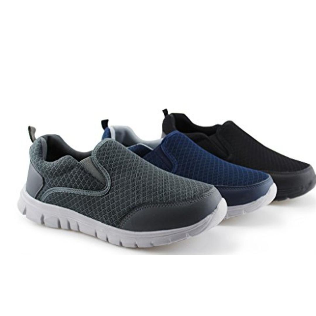 Men's Mission Ridge Gray Slip on Shoes, Size: 9