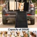 Folding Dog Ramp for Car SUV Truck, 17.3" x 63" Portable Pet Ramp for Large Dogs, Lightweight Non-Slip Dog Car Ramp, Sturdy Dog Ramp for Cars and High Beds, Easy to Carry and Store