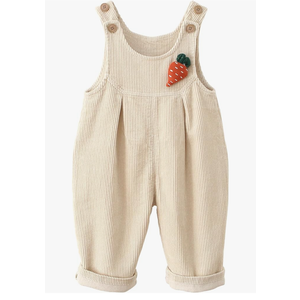 Happy Chery Baby Kids Corduroy Overalls Spring Fall Winter Bib Pants Warm Suspender Jumpsuit for Boys Girls- 24M