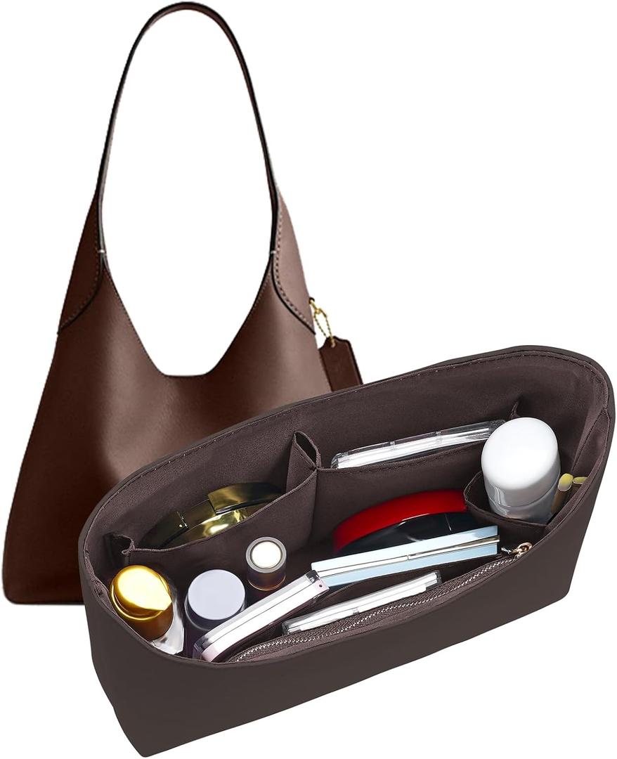 Dupont Paper Purse Organizer Inserts for brooklyn 28 Insert Keeps Tote Handbag, Brown