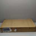 Tribesigns Height Adjustable C Table with Wheels, Mobile Couch Snack Side Table with Tiltable Drawing Board, Sofa Bedside Laptop Stand C Shaped TV Tray with Storage Shelves (Brown)