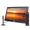 Tyler 16" Portable TV LCD Monitor Battery Powered Wireless Capability HD-TV, HDMI, USB, RCA, AC/DC, FM Radio, Car Charger, Remote Control, Built in Stand Small Mini for Car & Traveling