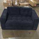 MAXYOYO Bean Bag Chair for Adults, Upholstered Floor Sofa with Armrests, Loveseat Boneless Couch with Tufted Cushion & Backrest, Sofa in A Box, Large Bean Bag Couch for Bedroom Living Room, Black