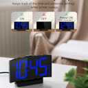 GOLOZA Upgraded Digital Alarm Clock for Bedrooms, Digital Clock with Customizable Night Mode, 5 Levels Brightness+Off, 2 Volume, 3 Alarm Tones, Snooze, USB Charging Port, Power-Off Memory, 12/24H/DST