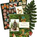 Freshcut Paper Pop Up Christmas Cards, Christmas Tree, 15 Inch Life Sized 3D Popup Greeting Card, Holiday Card, Thank You Gifts, Blank Notecard & Envelope