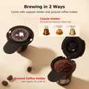 Bonsenkitchen 2-in-1 Single Serve Coffee Maker for K Cup & Ground Coffee, Fast Brewing (6-14oz),One Cup Coffee Machine with Travel Mug,Space-Saving for HomeOfficeDorm
