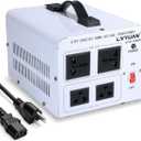 LVYUAN 2500W Voltage Transformer Power Converter Step Up 110V to 220V, Step Down 220V to 110V, 110/120 Volt - 220/240 Volt