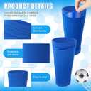 10 Pcs Soccer Shin Guards Set Shin Pads, Sleeves, Long Socks, Soccer Cleat Lace Cover and Guard Straps for Age 5-12 Youth, Lightweight Equipment (Blue)